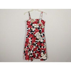 White House Black‎ Market Spaghetti strap summer floral summer dress size 4